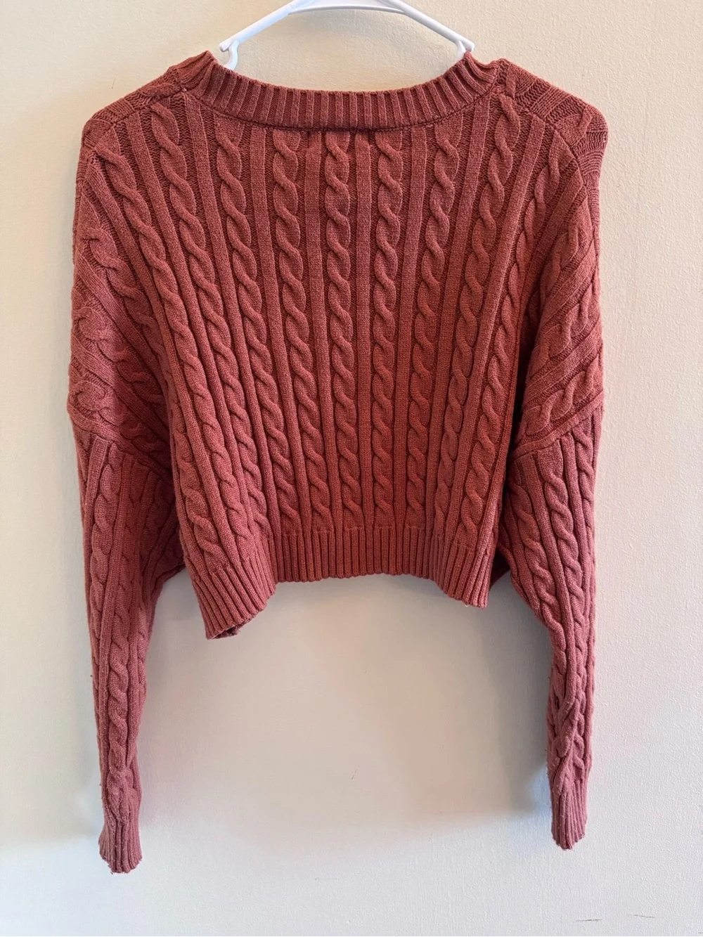 Altar'd State Cable-Knit Cropped Sweater